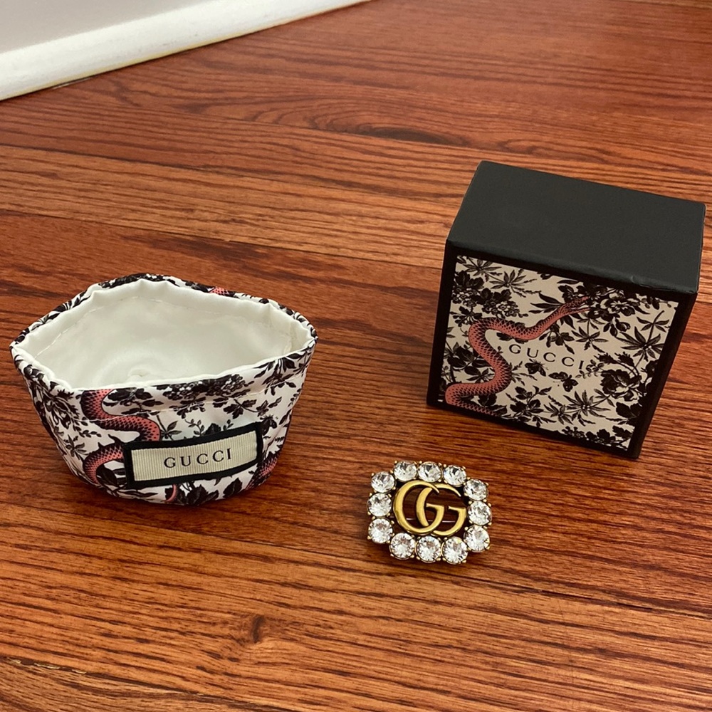 Gucci crystal broach
